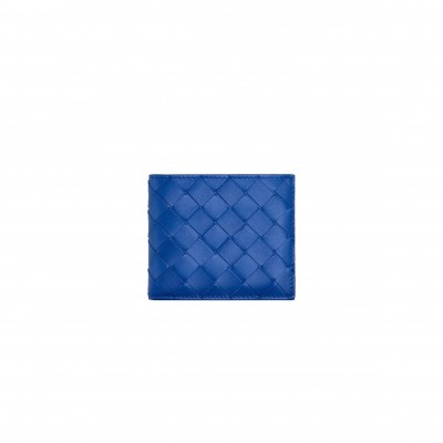 BOTTEGA VENETA COW LEATHER WALLET MEN'S COBALT BLUE 605722VCPQ44256 (11*9.5*1cm) BOTTEGA VENETA COW LEATHER WALLET MEN'S COBALT BLUE 605722VCPQ44256 (11*9.5*1cm)